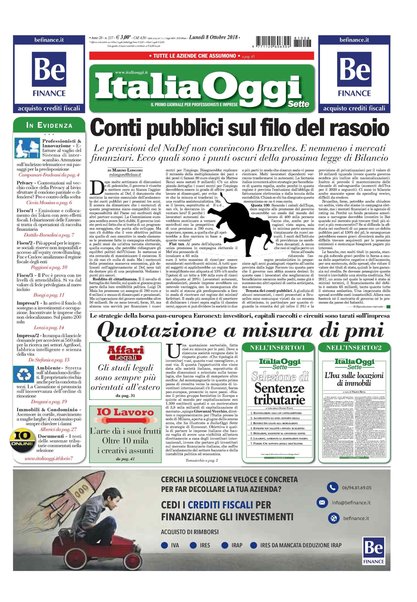 Italia oggi : quotidiano di economia finanza e politica